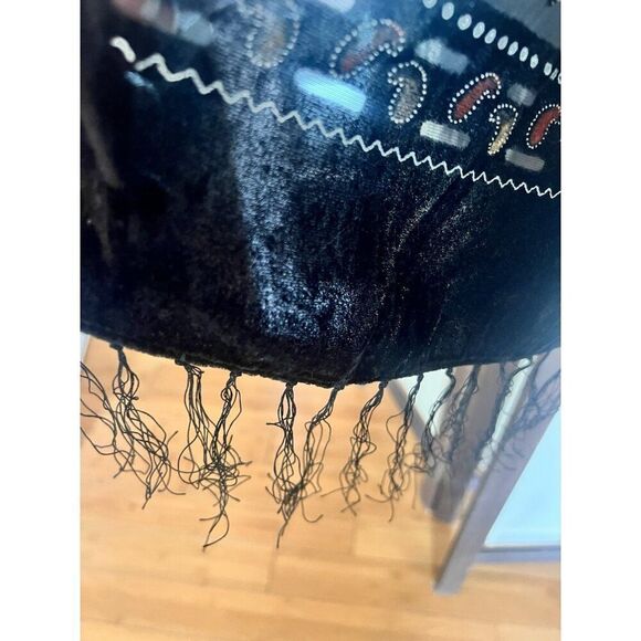 Vintage Retro Lot 3 Geometric Velvet Burnout Scarf - Picture 8 of 8